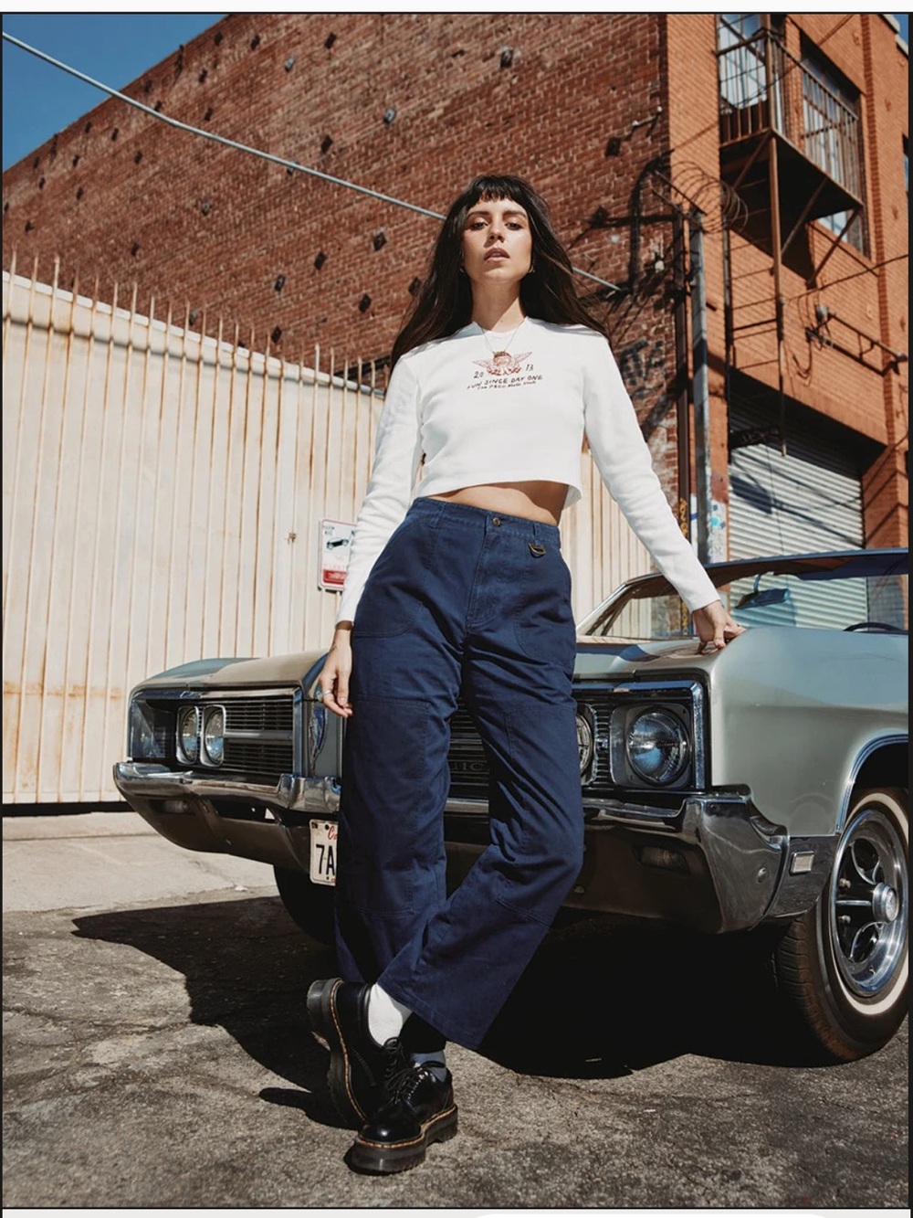 P&Co Surplus High Waisted Pants Navy Short